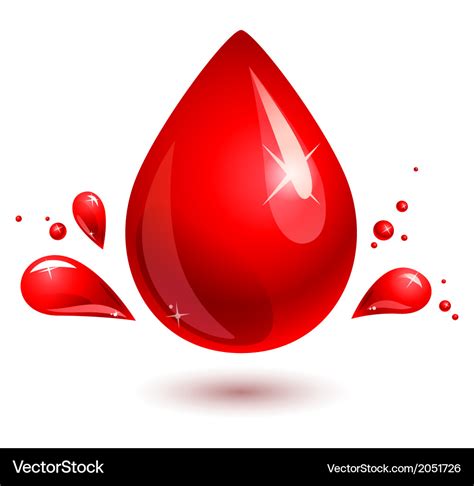 Blood drop red drop Royalty Free Vector Image - VectorStock