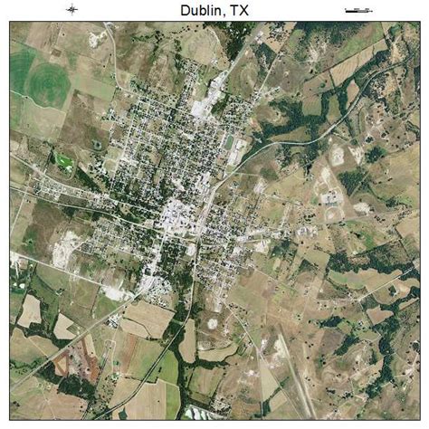 Aerial Photography Map of Dublin, TX Texas