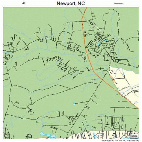 Newport North Carolina Street Map 3746860