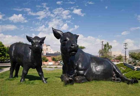 Classic natural garden design lawn black bronze realistic casting outdoor animal statues ...