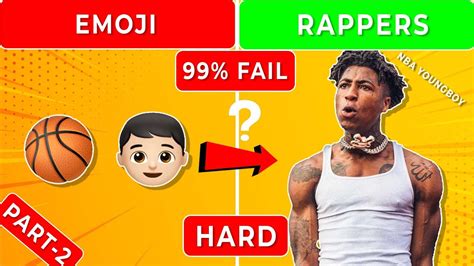 Can You Guess the Rapper by their Emoji | 99% will Fail | PART - 2 | Rap Quiz 2022 | * Level ...