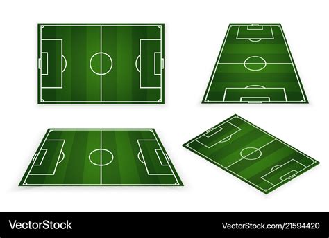 Soccer field european football stadium court Vector Image