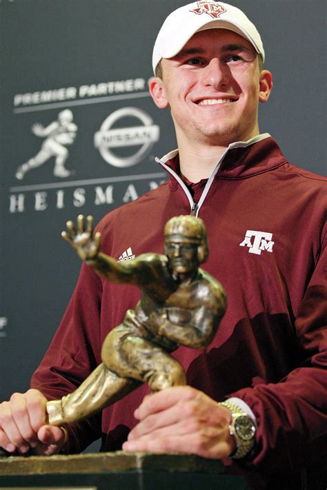 Johnny Manziel at the Heisman Trophy ceremony