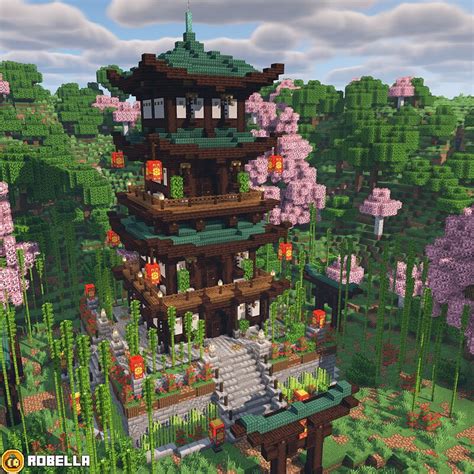 Elegant Japanese Pagoda ~🌸 Minecraft Map