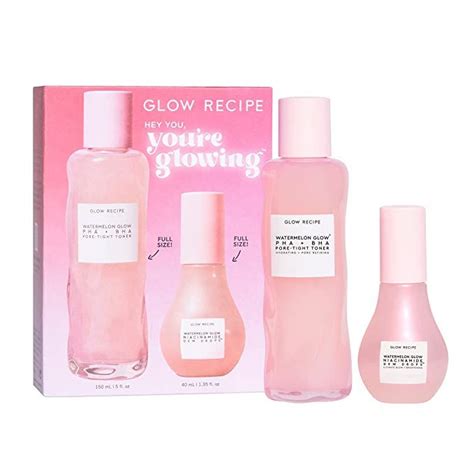 Amazon.com : Glow Recipe Hey You, You're Glowing - 2-Piece Kit with Full Size Watermelon Glow ...