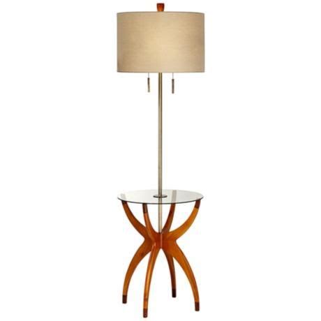 Vanguard Floor Lamp with Glass Tray Table - #5D489 | Lamps Plus | Floor lamp, Mid century floor ...