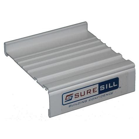 SureSill 1-3/8 in. x 84 in. White PVC Sloped Head Flashing for Door and Window Installation and ...