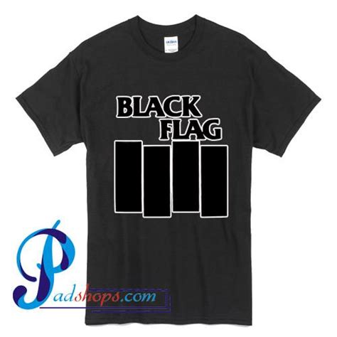 Black Flag Band Logo T Shirt - PADSHOPS