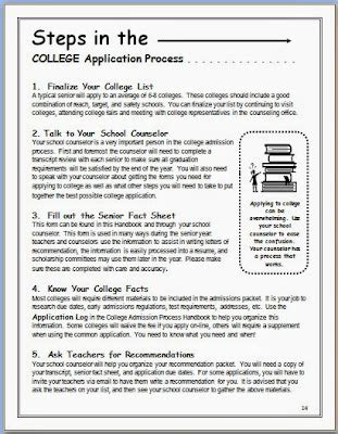 The College Admission Process - The Middle School Counselor