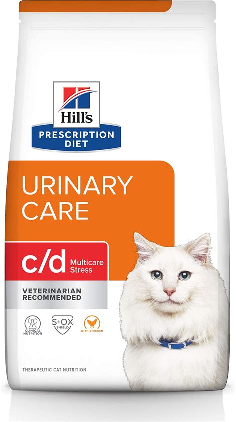 Hill's Prescription Diet c/d Multicare Stress Urinary Care with Chicken Dry Cat Food, Veterinary ...