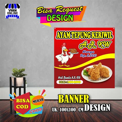 Spanduk Banner Ayam Geprek, Ayam Goreng, Keren murah | Lazada Indonesia