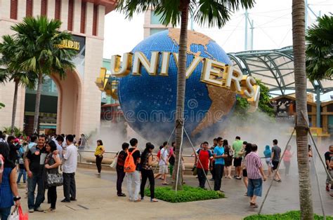 Entrance To Universal Studios Theme Park, Sentosa Island Singapore Editorial Photo - Image of ...