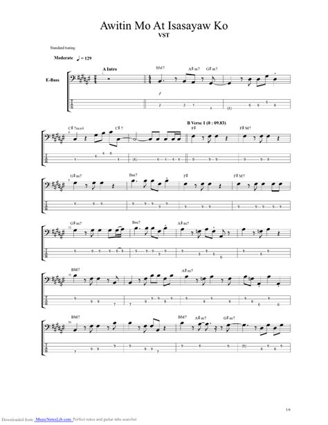 Awitin Mo At Isasayaw Ko guitar pro tab by Vst And Company @ musicnoteslib.com