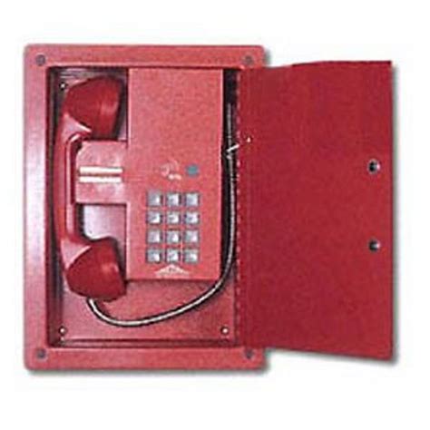 Emergency Phone With Frame Assembly-Push Button Dial, Black | Allen Tel ...