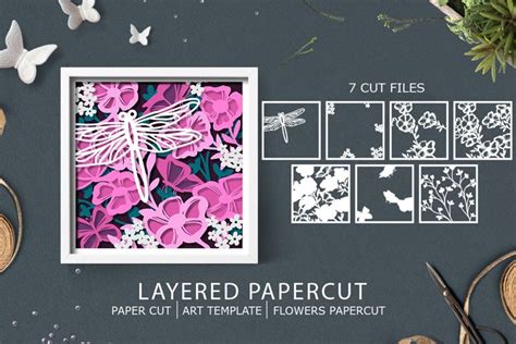 Paper cut| Layered papercut| Dragonfly papercut