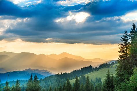 Landscape Mountains Sunbeam Nature 5k, HD Nature, 4k Wallpapers, Images, Backgrounds, Photos and ...