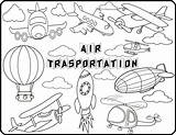 Air transport Is Set To Be Colored coloring Book Educate Kids  sketch template