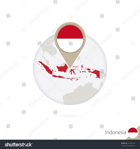 Indonesia Map Flag Circle Map Indonesia Stock Vector (Royalty Free ...