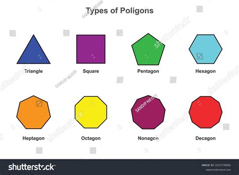 Types Polygon Mathematical Shapes Vector Illustration Stock Vector (Royalty Free) 2233730091 ...