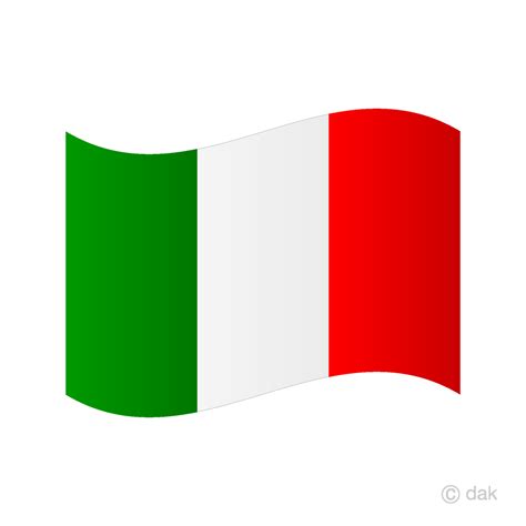 Swinging Italy Flag Clip Art Free PNG Image｜Illustoon