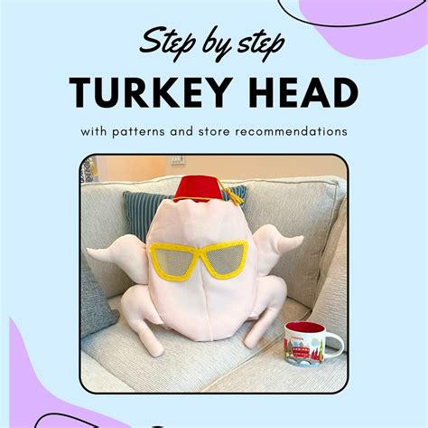 Step by Step to Make FRIENDS Turkey Head Mask PDF With Pictures and Instructions - Etsy