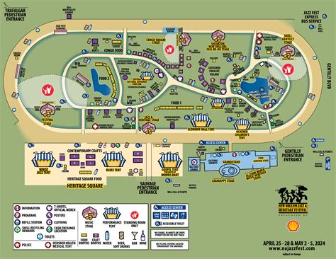 New Orleans Jazz Fest 2024 Location Map - Ibbie Arabella