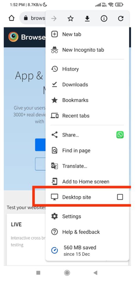 How to view desktop sites on Android | BrowserStack