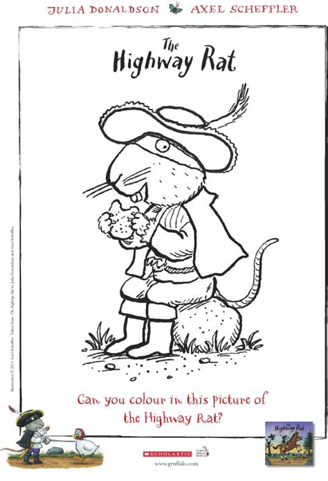 The Highway Rat Colouring Pages