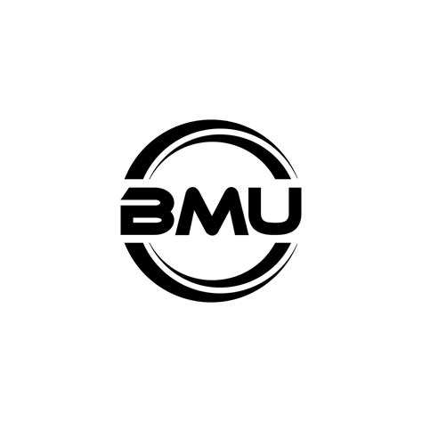 BMU letter logo design in illustration. Vector logo, calligraphy designs for logo, Poster ...