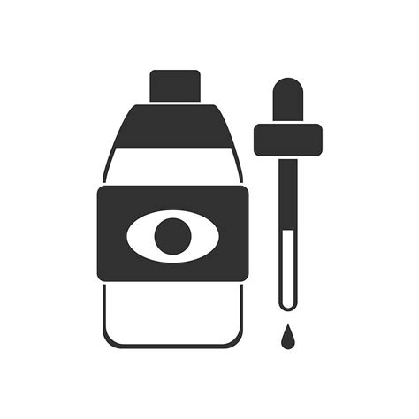 Black icon on white background eye drops icon vector eps ai | UIDownload