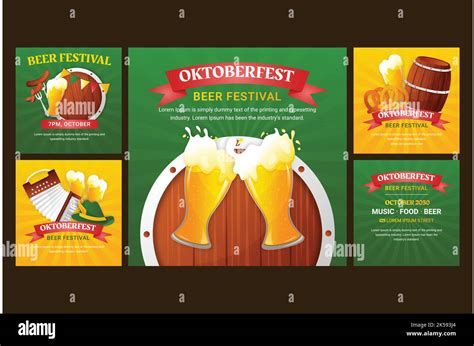 detailed oktoberfest banner collection vector design illustration Stock ...