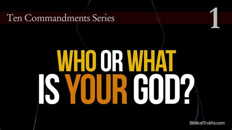 Who or What Is Your God? - YouTube