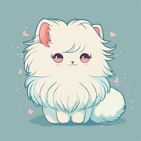 Premium Vector | Cute cat with a pink eyes and a heart on the front