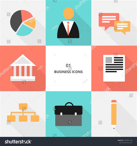 Set 01 Flat Design Business Icons Stock Vector (Royalty Free ...