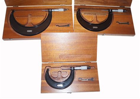 Starrett Micrometers Set of 3, 436M, 50 to 75mm, 100 to 125mm, 125 to ...