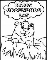 Happy Groundhog Day Coloring Page  Wecoloringpagecom sketch template