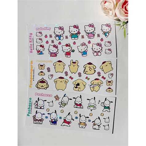 SANRIO - STICKERS POCHACCO, POMPOMPURIN, HELLO KITTY