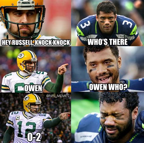 Packers. Seahawks Nfl Jokes, Funny Football Memes, Funny Nfl ...