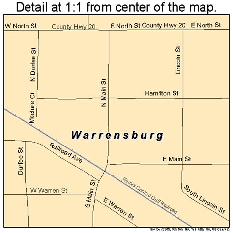 Warrensburg Illinois Street Map 1778916