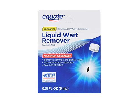 Equate Wart Remover Salicylic Acid, Max Strength, 0.31 fl oz/9 mL ...