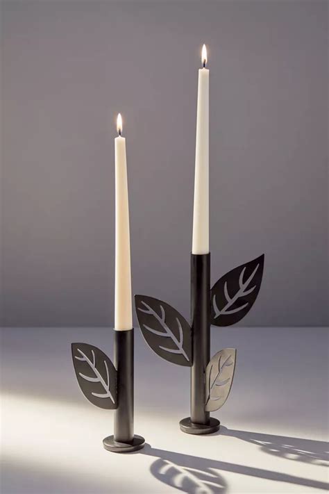 Floral Metal Taper Candle Holder | Taper candle holders, Taper candle ...