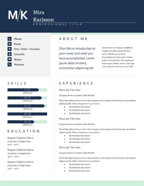 25+ Word Resume Templates (Free & Premium)