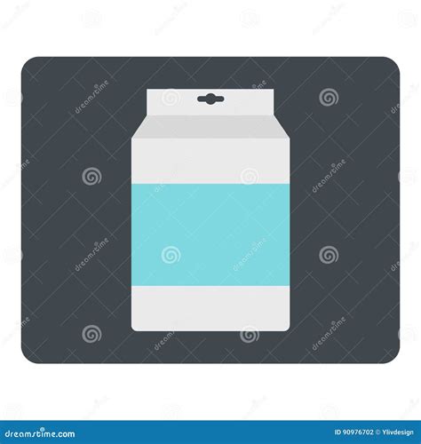 Box of milk icon stock vector. Illustration of food, icon - 90976702