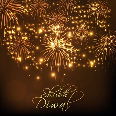 Premium Vector | Diwali background with golden fireworks