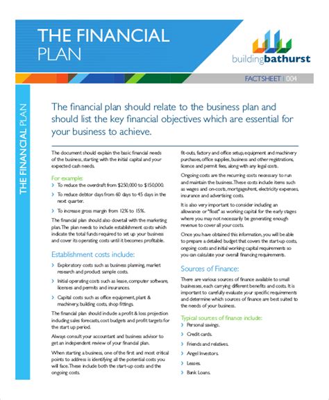 Financial Plan - 11+ Examples, Format, Google Docs, Word, Pages, Pdf