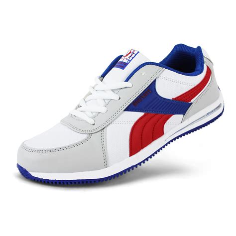 Shop White Athletic Comfort Leatherette Shoes For Men In USA | Athletic ...