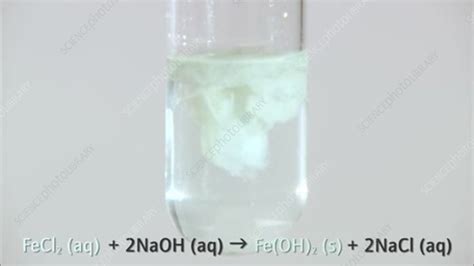 Iron II hydroxide precipitate - Stock Video Clip - K005/6794 - Science Photo Library