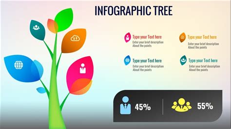 How to make a Tree diagram in Powerpoint. Free Slide | Free PPT | Free ...