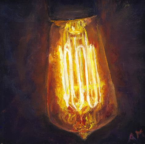 Edison Bulb Painting by Ann Moeller Steverson