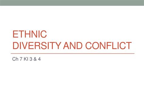 Ethnic Diversity and Conflict - ppt download